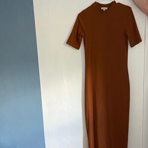 Roolee Warm Brown ankle-length Dress